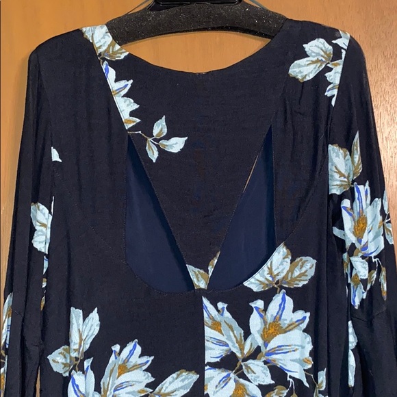 Free People Navy Floral Dress - Picture 4 of 7
